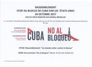 Rassemblement Stop au blocus Cuba par les États-Unis! - 24 octobre 2017