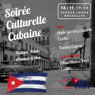 Soirée Culturelle Cubaine 16 11 23